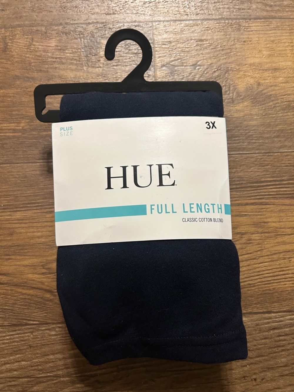 HUE Blackout Cotton Leggings 3X - Navy
